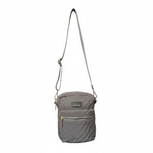 Kedzie Quilted Crossbody Sling Bag Grey With Gold Hardware